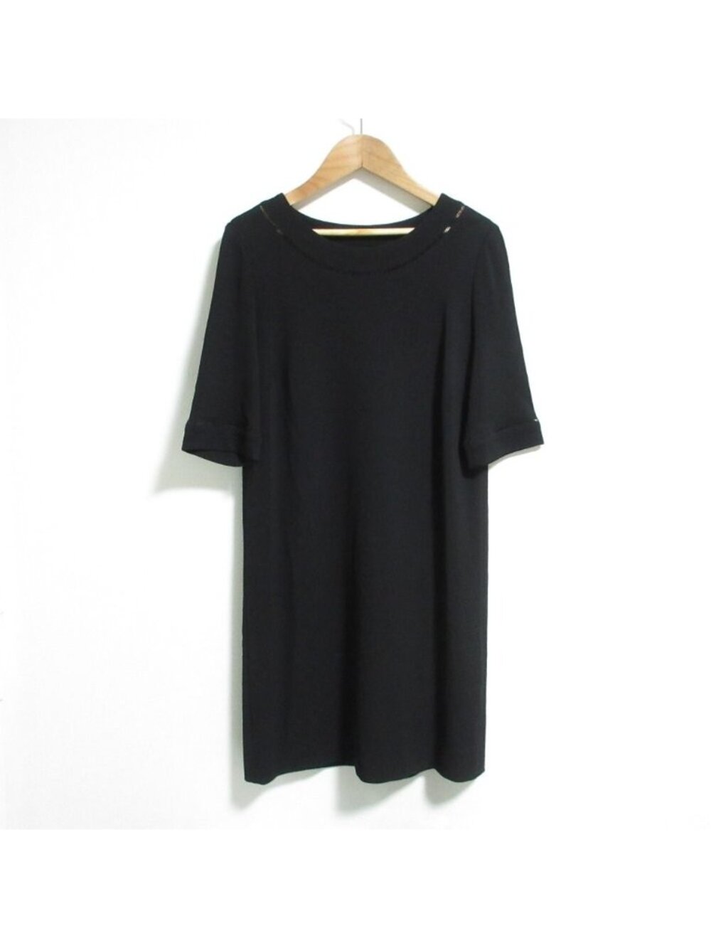 Gucci Stretch Tunic Blouse Dress Black Spring Summer S